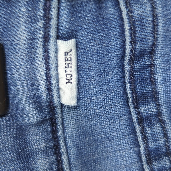 MOTHER Jeans Raw Hem Women's 27 Blue Wash Denim Jeans - Picture 12 of 16